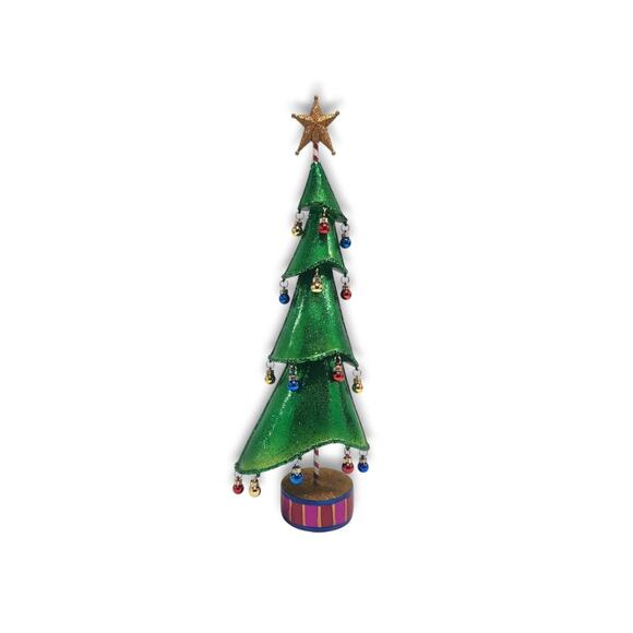 Kirkland Signature Costco Green Metal Whimsical Christmas Tree 19.5" w/ Box - Picture 2 of 14